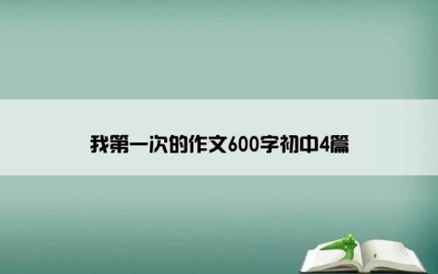 我第一次的作文600字初中4篇