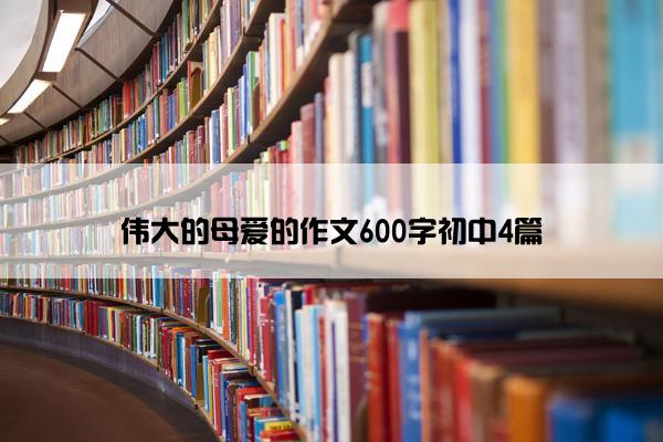 伟大的母爱的作文600字初中4篇