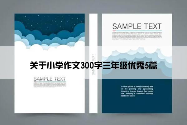 关于小学作文300字三年级优秀5篇