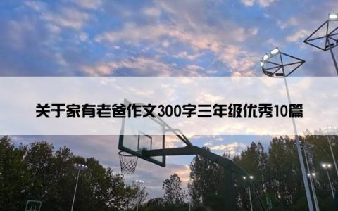 关于家有老爸作文300字三年级优秀10篇
