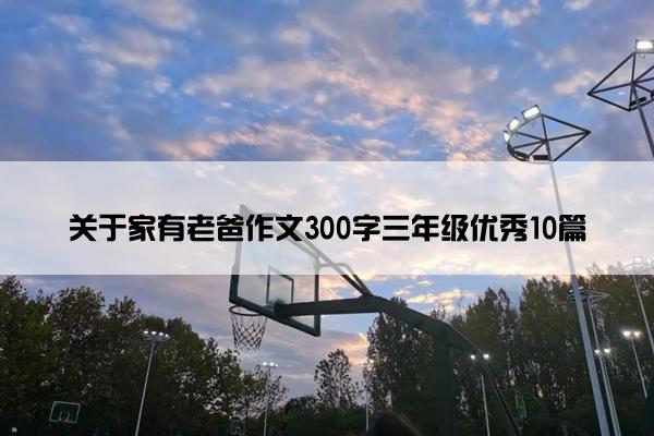 关于家有老爸作文300字三年级优秀10篇