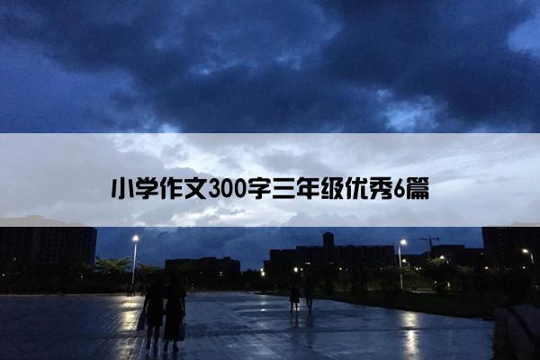 小学作文300字三年级优秀6篇