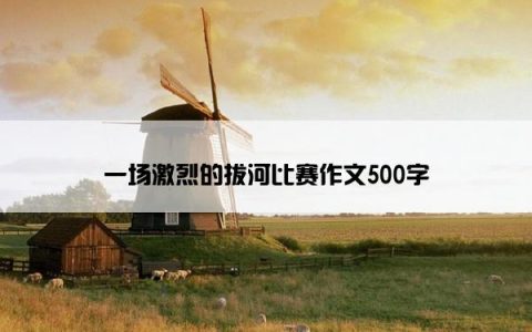 一场激烈的拔河比赛作文500字