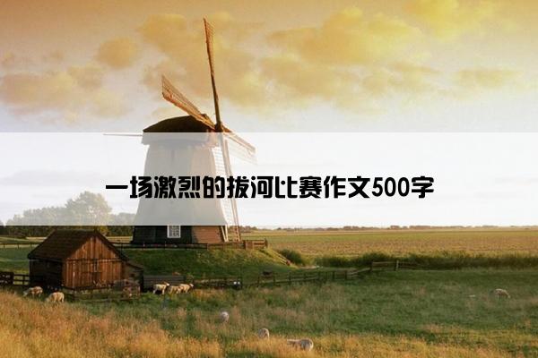 一场激烈的拔河比赛作文500字