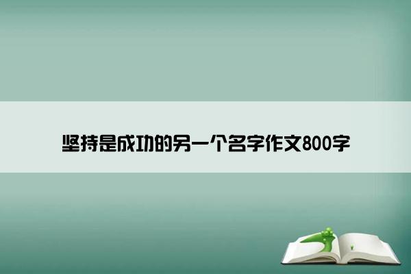 坚持是成功的另一个名字作文800字