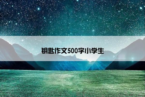 钥匙作文500字小学生