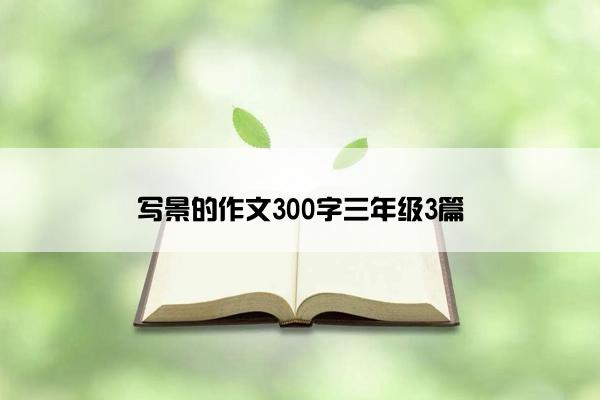 写景的作文300字三年级3篇