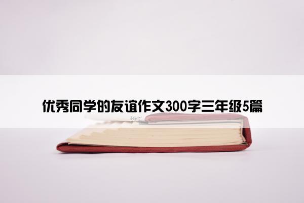 优秀同学的友谊作文300字三年级5篇