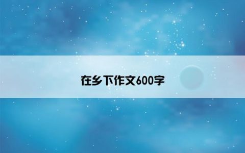在乡下作文600字