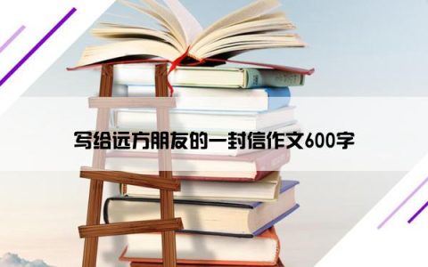 写给远方朋友的一封信作文600字