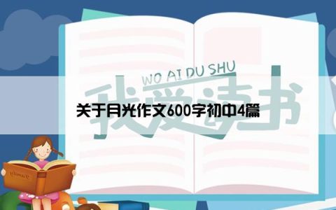 关于月光作文600字初中4篇