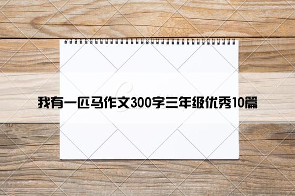 我有一匹马作文300字三年级优秀10篇