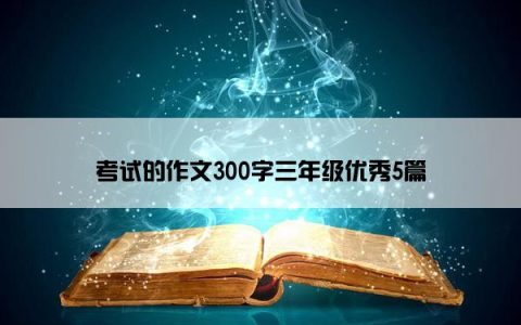 考试的作文300字三年级优秀5篇