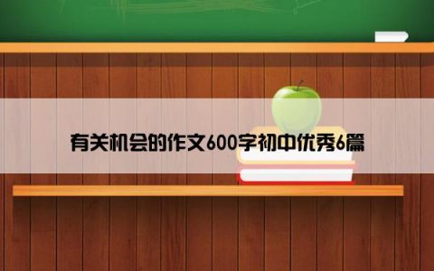 有关机会的作文600字初中优秀6篇