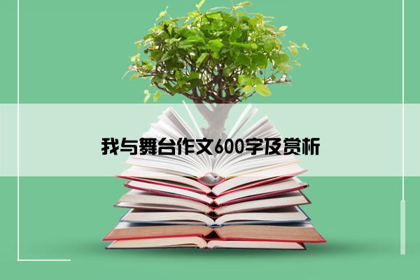 我与舞台作文600字及赏析