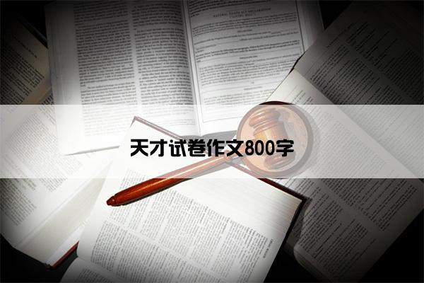 天才试卷作文800字