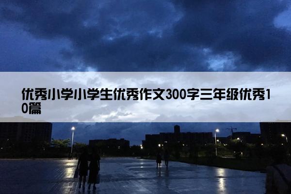 优秀小学小学生优秀作文300字三年级优秀10篇