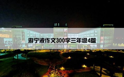 游宁波作文300字三年级4篇