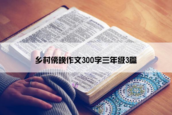 乡村傍晚作文300字三年级3篇