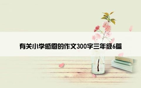 有关小学感恩的作文300字三年级6篇