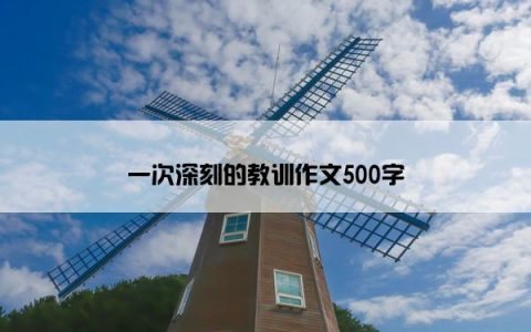 一次深刻的教训作文500字