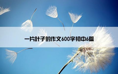 一片叶子的作文600字初中6篇