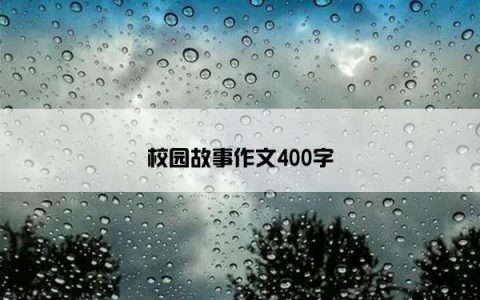 校园故事作文400字