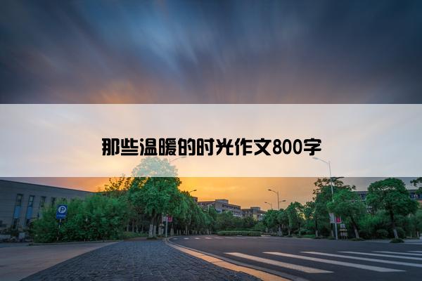 那些温暖的时光作文800字