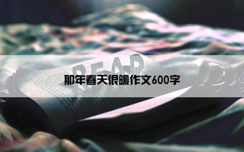 那年春天很暖作文600字