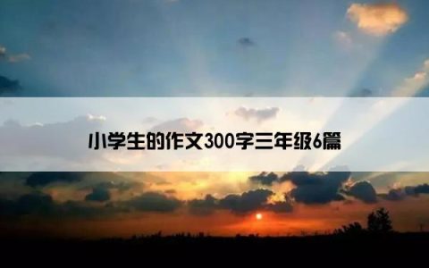 小学生的作文300字三年级6篇
