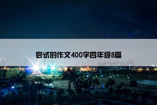 尝试的作文400字四年级8篇