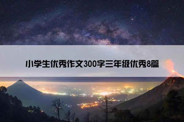 小学生优秀作文300字三年级优秀8篇