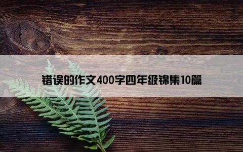 错误的作文400字四年级锦集10篇