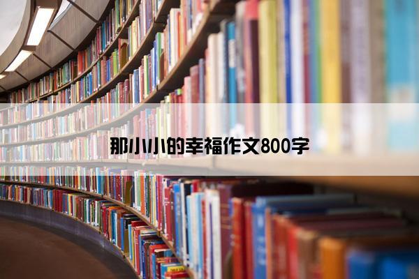 那小小的幸福作文800字