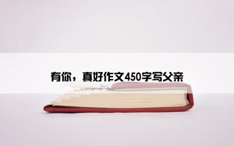 有你，真好作文450字写父亲