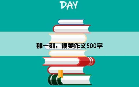 那一刻，很美作文500字