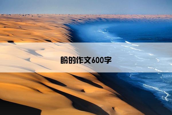 盼的作文600字