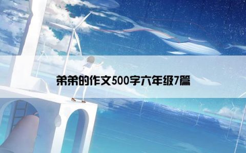 弟弟的作文500字六年级7篇
