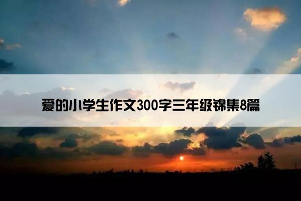 爱的小学生作文300字三年级锦集8篇