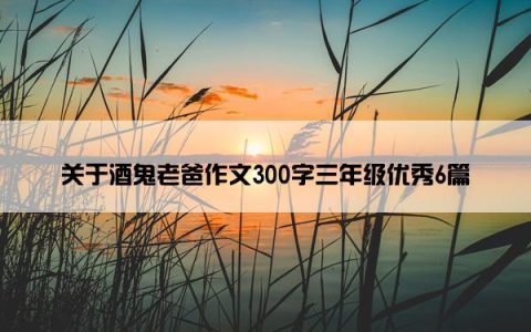 关于酒鬼老爸作文300字三年级优秀6篇