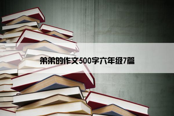 弟弟的作文500字六年级7篇