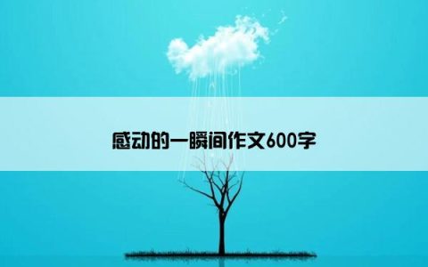 感动的一瞬间作文600字