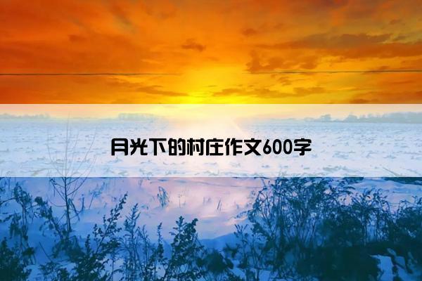 月光下的村庄作文600字