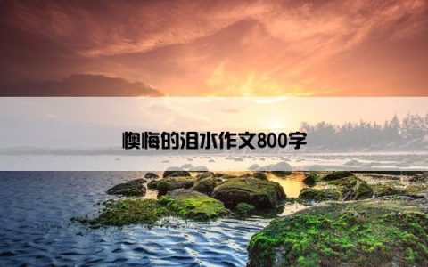 懊悔的泪水作文800字