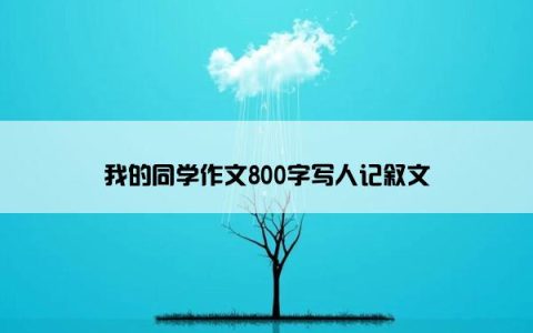 我的同学作文800字写人记叙文