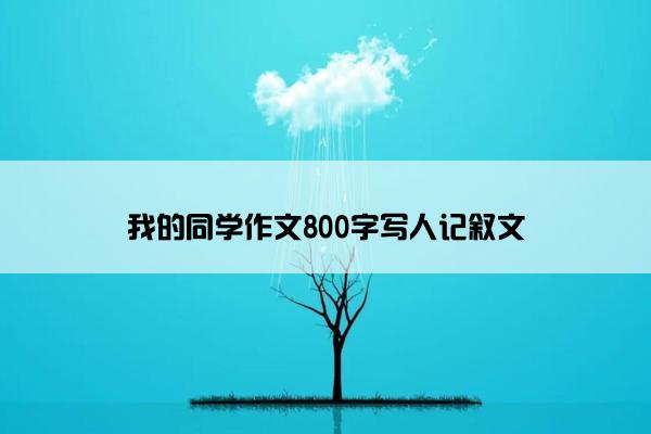 我的同学作文800字写人记叙文