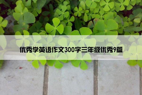 优秀学英语作文300字三年级优秀9篇