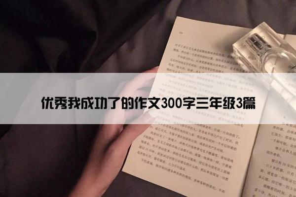 优秀我成功了的作文300字三年级3篇