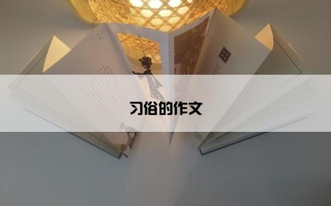 习俗的作文