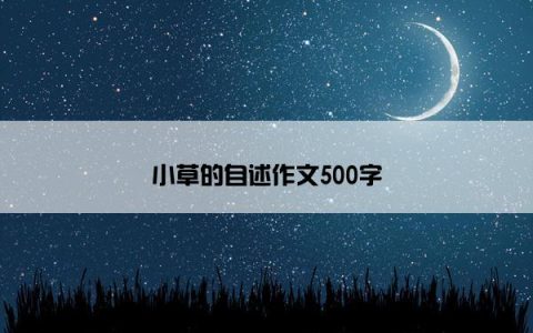 小草的自述作文500字